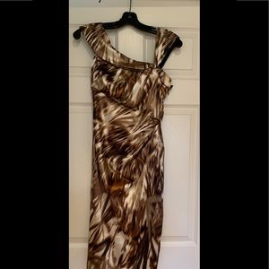 Maggy London Animal Print Midi Dress Size 4